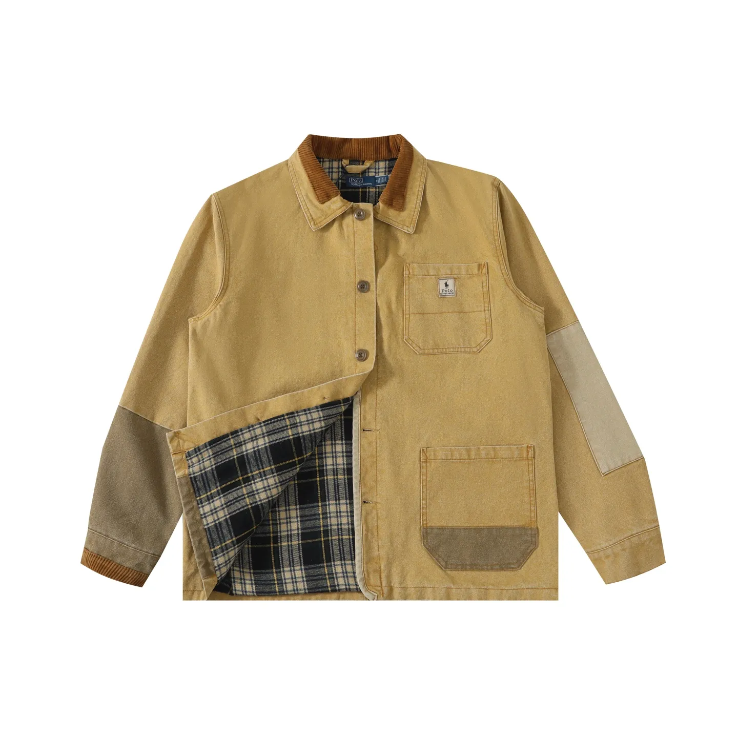 P490 #R12 Ralph Lauren Ralph Lauren Barn style heavy-duty washed distressed vintage jacket, same style for men and women POLO Ralph Lauren 25th Spring New Casual splicing versatile jacket WMPOOTWN top is light and soft to wear, which is also the Barn style that is very popular recently. The version is very correct, comfortable to wear and has a sense of style at the same time. The splicing details are also very delicate. The 100% pure cotton has just the right hardness and is not that stiff!! It is a very outstanding piece, and the texture and fit can be seen immediately on the upper body. This collection is fantastic, both in design and fabric.  Retro and Timeless Color: Khaki Size: M-XXL M: Bust 120 Length 72 Sleeve Length 62 Shoulder Width 49 L: Bust 124 Length 74 Sleeve Length 63 Shoulder Width 50